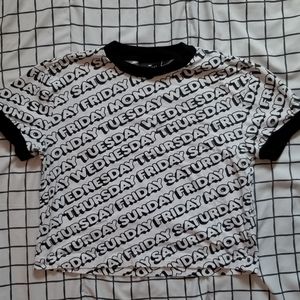 Lazy Oaf - Day After Day Ringer Crop Tee